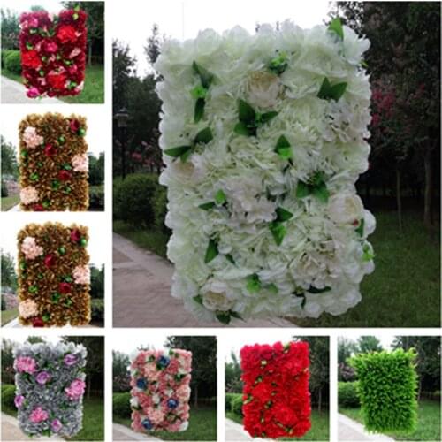 European Design Wedding Decoration Flower Wall Party Stage Backdrop Decorative Peony and Hydrangea Flower Row Multi Colors