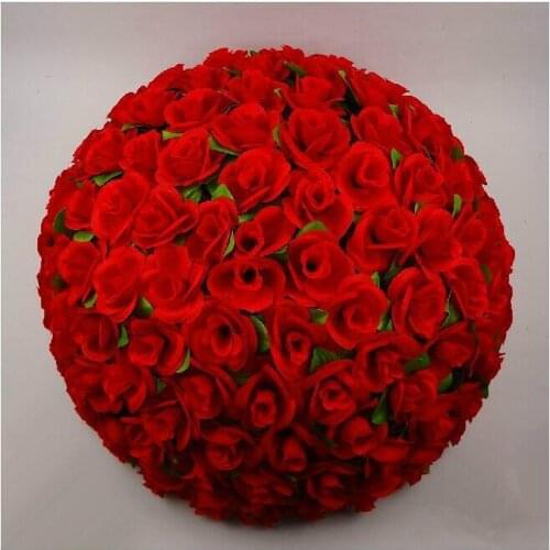 30cm Artificial Encryption Rose Silk Flower Kissing Balls Hanging Ball Christmas Ornaments Wedding Bouquets Party Decorations
