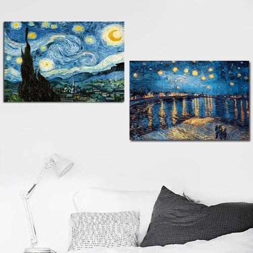 Famous Starry Night Classic Landscape 5d mosaic DIY Diamond Painting full diamond Embroidery Diamond cross stitch needlework