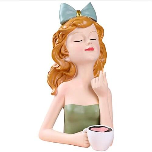 Kawaii Figurine Ornament Cute Girl Figurine Craft Desktop Decoration Accessories Desktop Decoration Model Kid Mothers Day Gift