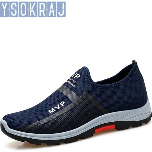 YSOKRAJ High Quality Summer Mesh Men Shoes Lightweight Sneakers Men Fashion Casual Walking Shoes Breathable Slip on Mens Loafers