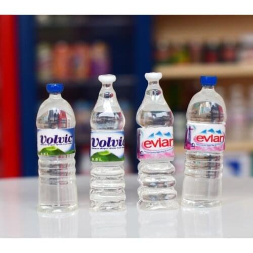 4PCS/LOT 1:12 Kitchen Dining Drink Miniature Water Bottles Dollhouse Food for Blyth Dolls Accessories Play Food Toy