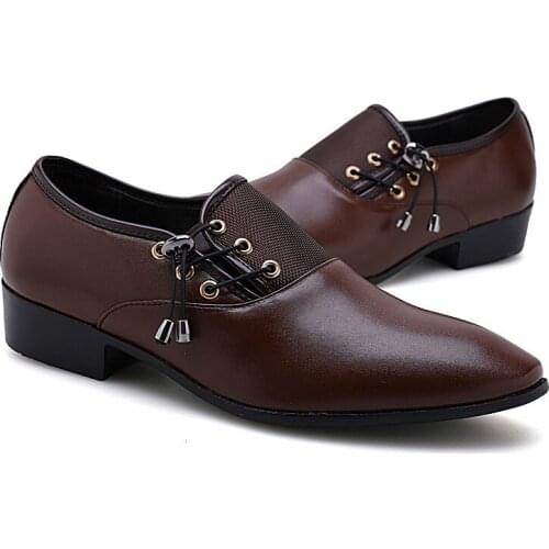 Hot sale mens shoes 2020 spring brand fashion trend personality classic business casual waterproof leather shoes large size 48