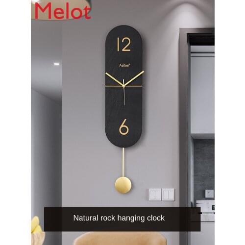 Wall Clock Living Room Home Clock Creative Fashion Pocket Watch Wall-Mounted Art Modern Minimalist Punch-Free