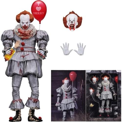 NECA Stephen Kings 2017 Pennywise Joker Clown PVC Action Figure Toy 18cm