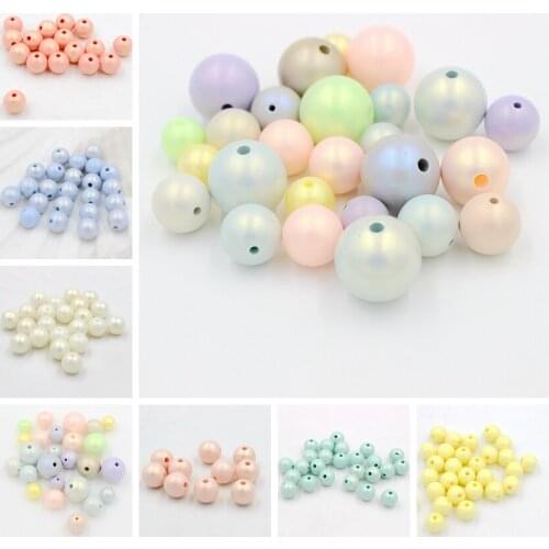 New Pick 6,8,10,12 Round Multi Imitation Pearls Beads Frosted Beads Crafts Decoration For DIY Bracelets Necklaces Jewelry Making