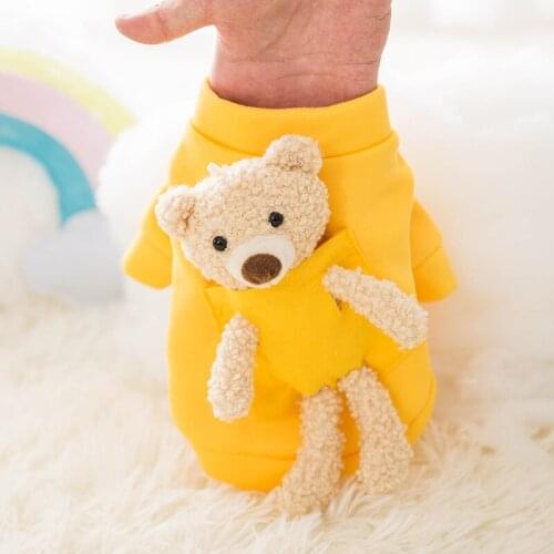 Pet Clothes Winter Dog Clothes Pure cotton Cute Teddy Bear Dog Coat Dog Jacket Small and Medium Clothes For Dogs and Cats