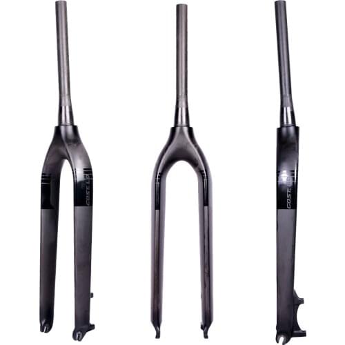 Costelo Carbon Fiber MTB Bicycle Front Fork 29er Mountain Bike Rigid Front Fork Bicycle Parts Bicycle Quick Release