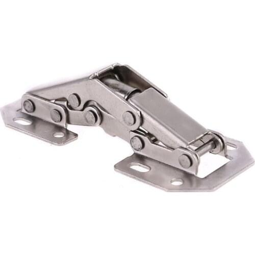 90 Degree 3\" Cabinet Hinges No-Drilling Bridge Shaped Spring Door Hinge For Cupboard Furniture With Screws N58A