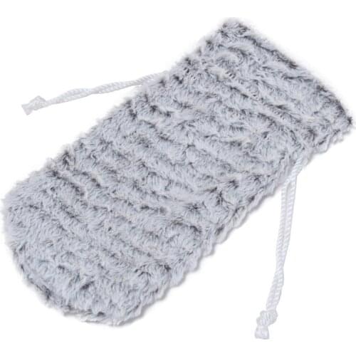 Plush Christmas Wine Bottle Cover Xmas Decor Wine Bottle Bags with Drawstrings Reusable Wine Bottle Protection Cover