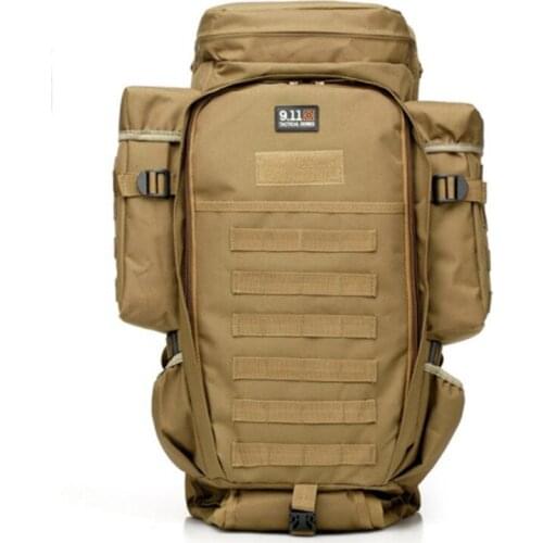 Hot Waterproof nylon leisure Military Male Backpack Pack Rucksack Tactical Bag Shooting Camping 50LTrekking Traveling Bag