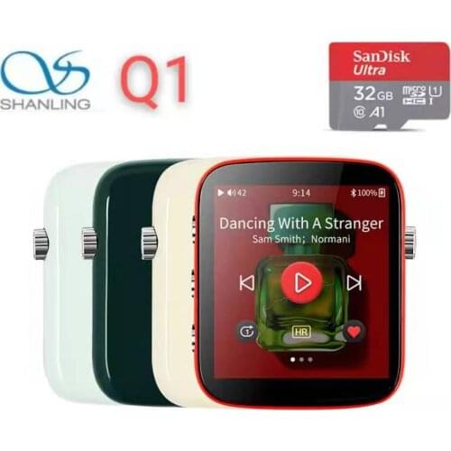 Shanling Q1 Portable HiFi Player Hi-Res ES9218P DAC/AMP Two-Way Bluetooth DSD128 LDAC/aptX 32Bit/384KHZ Retro-Style Music Player