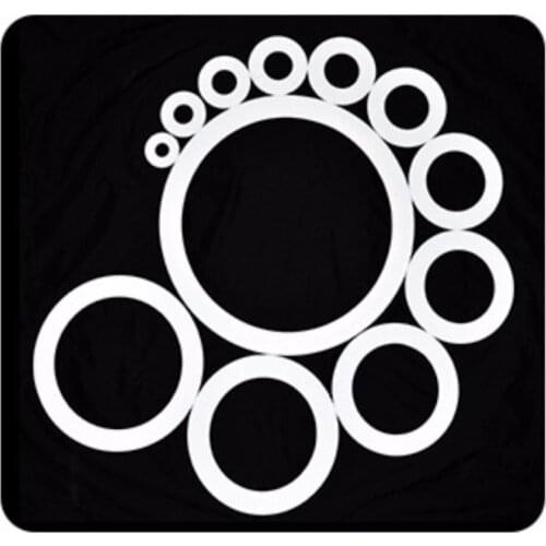 100x PTFE Shim Flat Washers Spacer ID 1 1.1 1.2 1.3 1.4 1.5 1.6 1.65 1.8 1.9 2 2.1 2.2 2.3 mm Heat-resistant Ring Gasket White