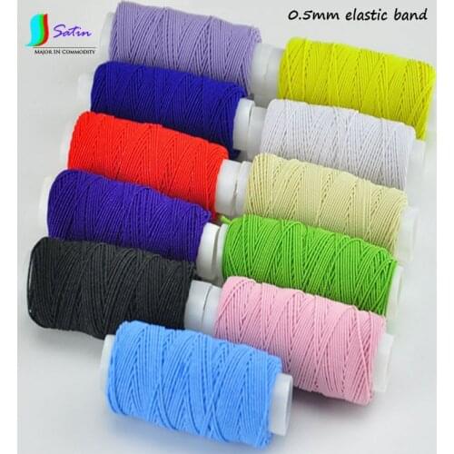 0.5MM Colorful Ultrafine Rubber Round Stretch Rope Elastic Band DIY Sewing Skirt Elastic Fold Wrinkle Elastic Thread S0300N