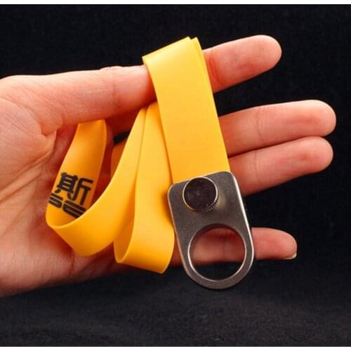 304 stainless steel wire cut frameless fast pressing ring flat leather strapless slingshot