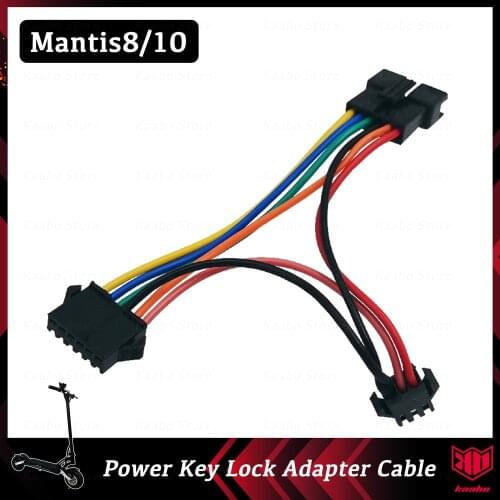 Power Key Lock Adapter Cable Kaabo Mantis E-scooter Parts Mantis8 Mantis10 Converter Wire Skateboard Scooter Parts