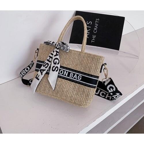 Straw Purses and Handbags for Women 2021 Designer Luxury High Quality Bag Fashion Girls Female Shoppers Casual Crossbody Wallet