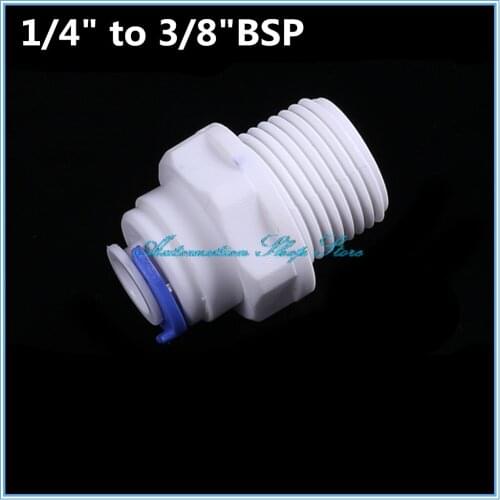1/4" OD Tube * 3/8 " BSP Male Quick Connection Water Purifier Fittings Aquarium RO Water System