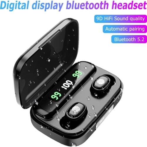 50PCS 209S TWS Bluetooth 5.1 Earphones 2000mAh Charging Box Wireless Headphone 9D Stereo Sports Waterproof Earbuds Headsets