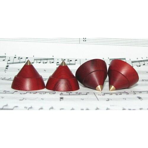 4pcs 23mm*19mm Red sandalwood HIFI amplifier shock spikes diy amplifier feet