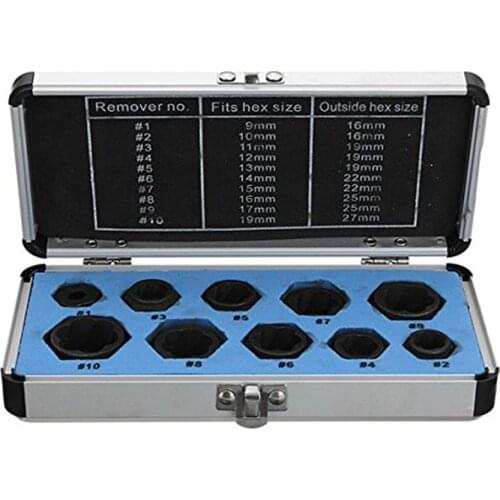 Nut Removal Socket Tool Damaged Bolt Nut Screw Remover Extractor Removal Set Extractor Locking 3/8" Drive Socket