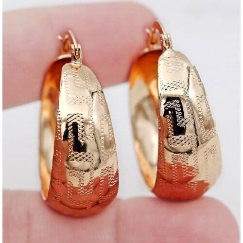 Vintage Trendy Small Cute Round Gold Earring Hoop Earrings For Women Girls Fashion Jewelry Accessories Wedding Party Daily Gift