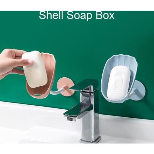 Soap Box Countertop Dish Bathroom Accessories Creative Soap Box Soap Holder Punch-free Rotatable Soap Box