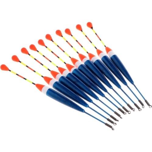10pcs Carp Fishing Floats Set Buoy Bobber Stick For Fish Tackle Vertical Foam Material 10# 0.6g