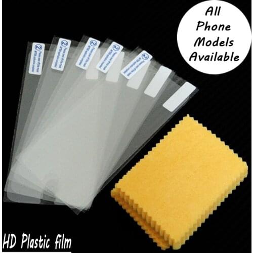Sinzean 100PCS HD Plastic screen protector film(Not Tempered Glass) for iphone/samsung/xiaomi/huawei/moto all phone models