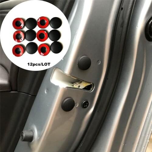12pcs/Lot Car Door Lock Screw Protector Cover For Peugeot 206 207 208 301 307 308 407 408 508 2008 3008 4008