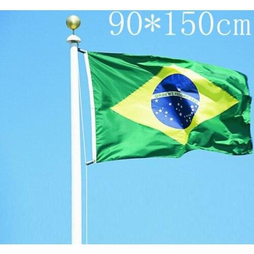 3ftx5ft Brazil Flag 150x90cm flag banner national flags Super-Poly Indoor/Outdoor Brasil FLAG Country Banner/ Bandeira do Brasil