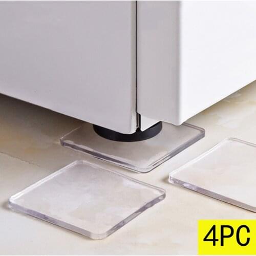 Large size 4pc Transparent Anti Vibration Non-Slip Mat Silicone Pad Multifuncational Refrigerator Chair Cushion Shock Proof Pad