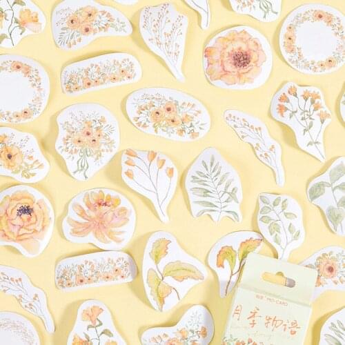 46pcs Boxed Stickers Rose Story Handbook Decoration Sticker Handbook Collage Sealing Sticker