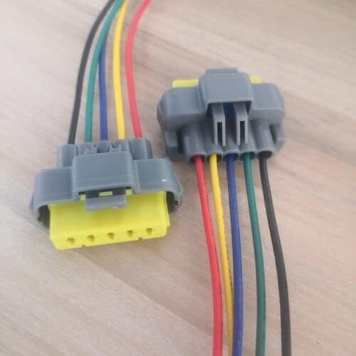 5 Pin/Way FCI Female Headlight Connector Turn Signal Plug Wire Harness Pigtail For Nissan Tiida Qashqai 211PC053S4026 3126684T6