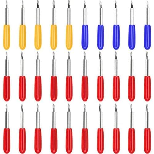 50Pcs Cutting Blades for Cricut Explore Air/Air 2/Maker, 30/45/60 Degree Deep Cut Vinyl Blades for Cricut Maker Machines