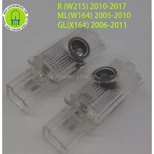 2PC X Car LED Logo light for Benz R W215 ML W164 GL X164 Door Welcome Laser Projector Courtesy lamp