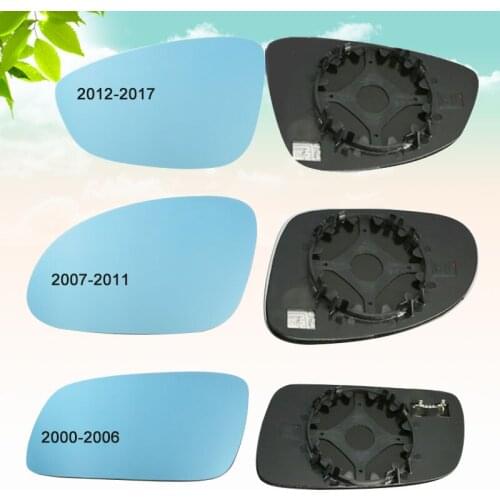 CAPQX 1Pair Rearview glass With heated Electric Rear View Side Mirror Glass Len For VW Passat B5 B6 2000-2017