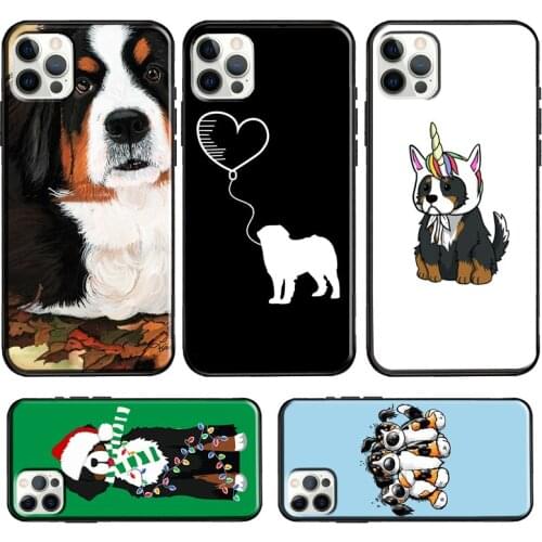 Funny Bernese Mountain Dog Case For iPhone 12 Pro Max 12 mini 11 Pro Max 6S 7 8 Plus X XR XS Max SE 2020 Cover