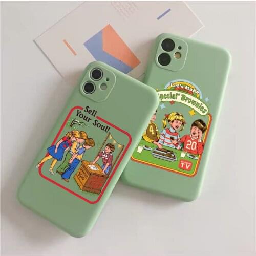 Halloween Satan Vintage Lets Summon Demons Graphic Soft Phone Cover For iPhone 6s 7 8 Plus SE 12mini 12pro 11Pro Max XR XS MAX