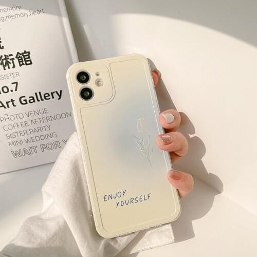 Ins Retro Art Gradient Flowers Bracket Phone Case For iPhone 12 11 Pro Max Xr X Xs Max 7 8 Puls SE 2020 Cases Soft TPU Cover