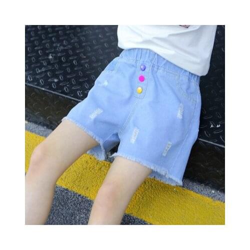 Childrens Pants 2020 New girls' shorts with a wiper waist for childrens pants and jeans for childrens jeans
