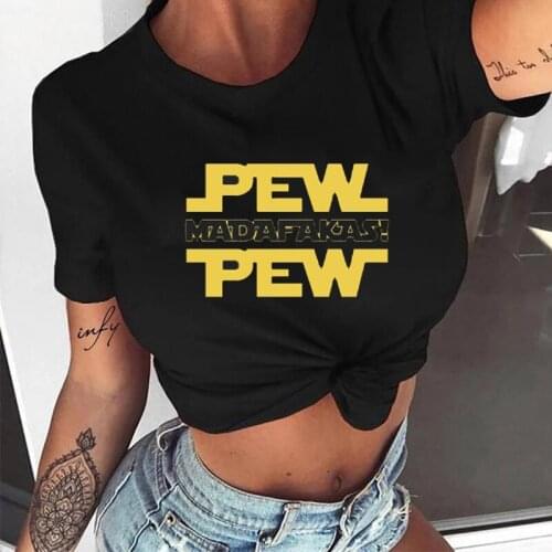 Pew Pew Madafakas Panda with Gun Graphic T Shirt Funny Vintage Skull with Gun Printed Tops Cotton Summer Casual Asian Size Tee