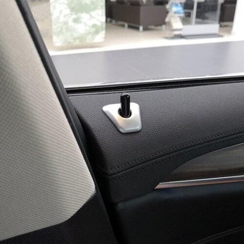 Chrome Car Styling Doors Latch Lift Door Pin Decoration Covers Trim For BMW 5 Series G30 G38 2018 2019 Interior Auto Accessories