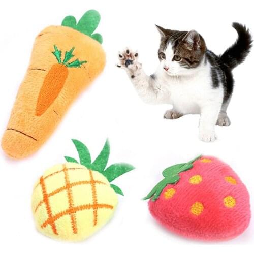 Kitten Catnip Toy Decorative Comfortable Fruit Carrot Cat Chew Toys for Kitty