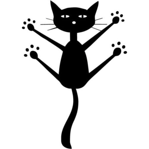 Personality Funny Animal Cat Paw Car Decals High Quality Fashion Car Decoration Personality Pvc Waterproof Decals Black/white