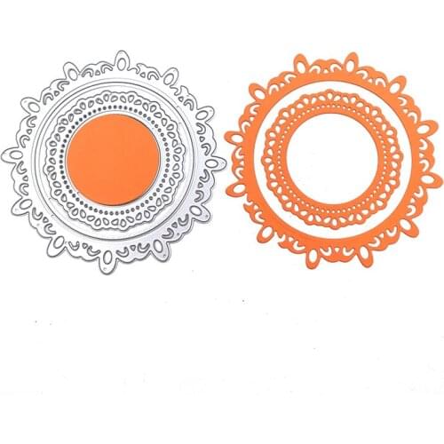 Julyarts Circular Scrapbooking Lace Metal Cutting Dies for DIY Scrapbooking Photo Album Decorative Embossing Paper Card Crafts