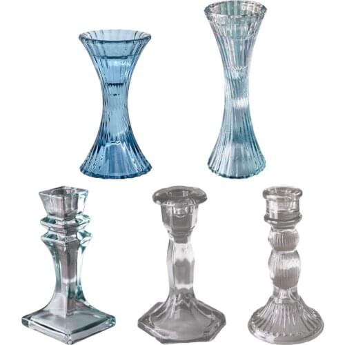 MagiDeal Decorative Glass Candlesticks