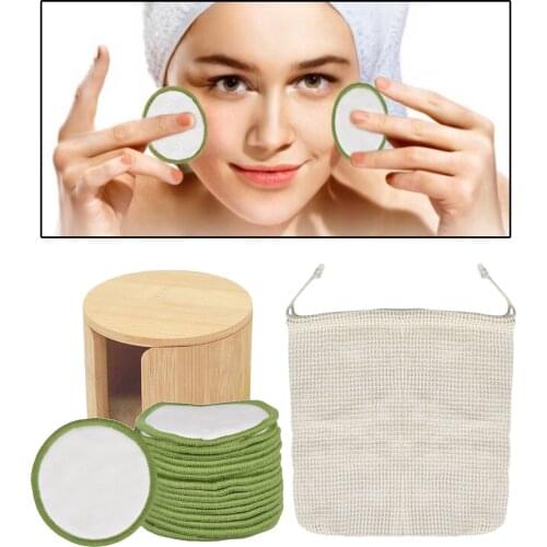 Make up Remover Pads Reusable Bamboo Cotton Washable Face Wipes Zero Waste