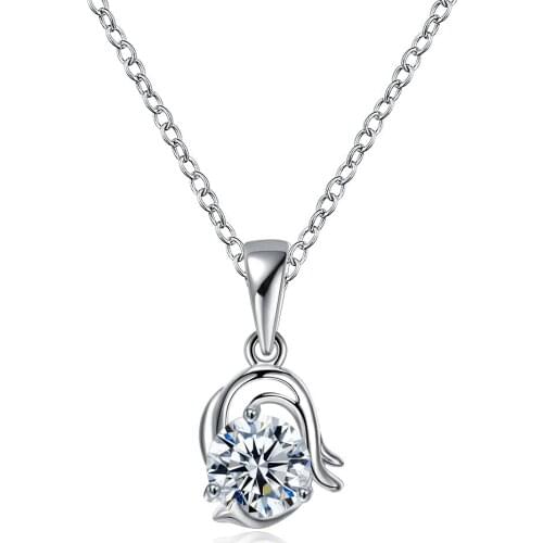 Cute animal Fashion Jewelry Silver Plated Pendant Necklace For Women Cute Style Wedding Party Jewellery Supplier