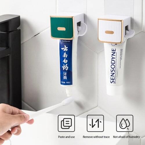 Wall Automatic Toothpaste Dispenser For Toothpaste Squeezers Dust-proof Toothbrush Holder Mount Stand Bathroom Accessories Set